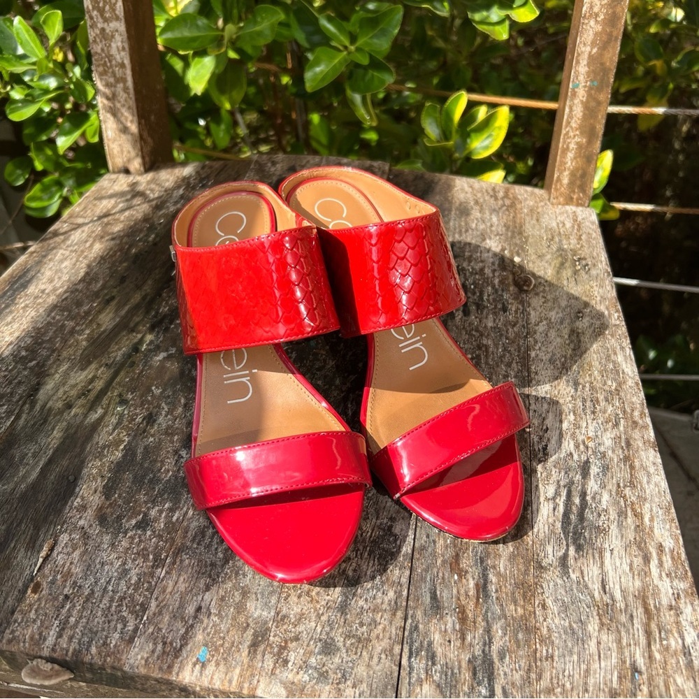 Calvin Klein 3” Red Heels